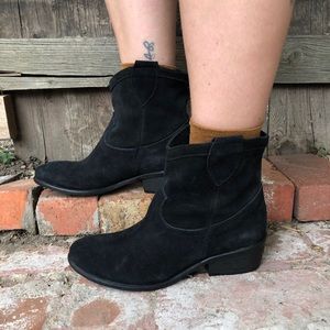 Minelli Black Suede Booties
